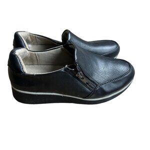Naturalizer Unisex Youth Oxford, Black Zipper Up Size 4 UK 3 Sku 2264